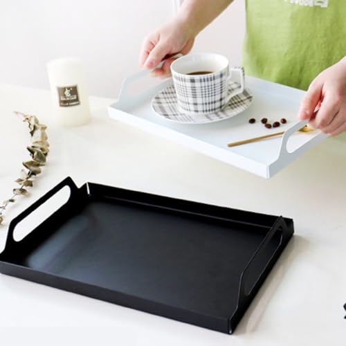Plateau de service rectangulaire noir réutilisable pour cuisine - 6