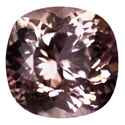Gemme morganite naturelle taillée en coussin 1,96 ct 8x8mm esprit rose Brésil
