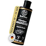 BullTrex Liquid Chalk 250ml - Extra Starke Flüssigkreide für maximalen Grip beim Bouldern, Klettern, Krafttraining, Calisthenics & Pole Dance, Schnell Trocknend, Staubfrei & Langanhaltend