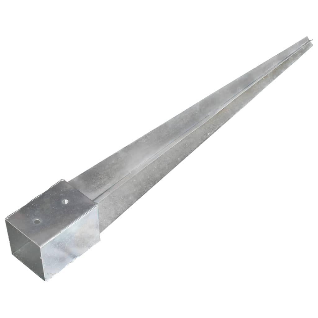 12 anclajes de suelo de 10 x 10 x 91 cm de acero galvanizado, para valla de jardín, arco de rosas y postes