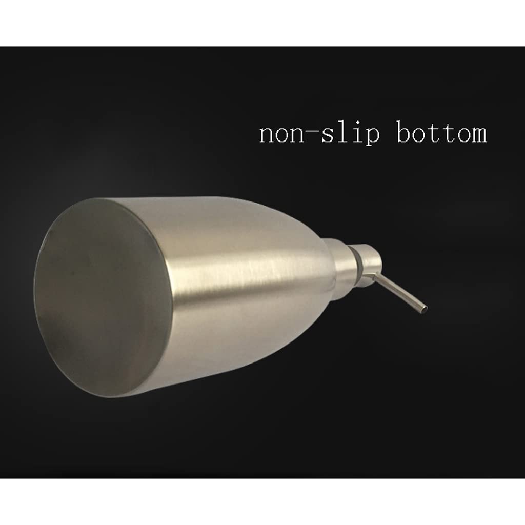 Recargable Dispensador de jabón para encimera de Acero Inoxidable 304, para Cocina, baño y encimera, loción para Platos de Mano, 500 ml/16,9 oz, Plateado Dispensadores