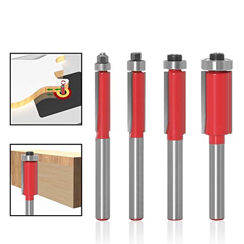 4Pcs Flush Trim Router Bit Set 1/4 Inch Shank #TOP3
