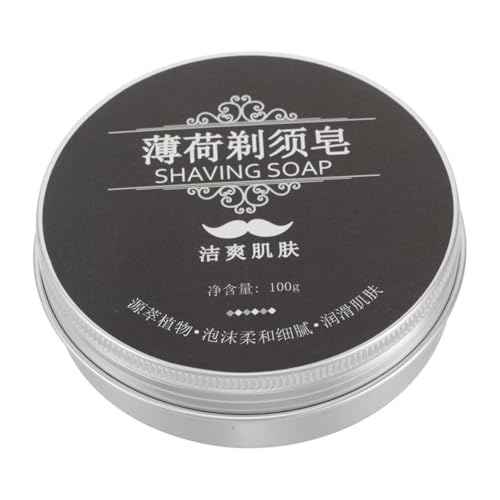 GANAZONO Jabón De Afeitar De Para Cuidado De Barba Crema Espumosa Suave Para Piel Sensible Esencial De Viaje Para Hombres y Mujeres Bálsamo Nutritivo Para Barba y Bigote