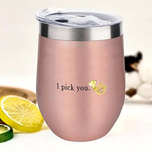Mighun Tuba Wine Tumbler With Lid Tuba I Pick You Vacuum Coffee Tumbler Stainless Steel Coffee Cup For Cold & Hot Drinks Wine Coffee Cocktails Beer 12 Oz #TOP4
