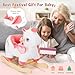 labebe Baby Rocking Horse with Seat Belt,Ride Unicorn Bouncer for Kid 6 Month -3 Years,Stuffed Animal Rocker,Riding Toy for Baby Girls, Nursery Birthday Gift