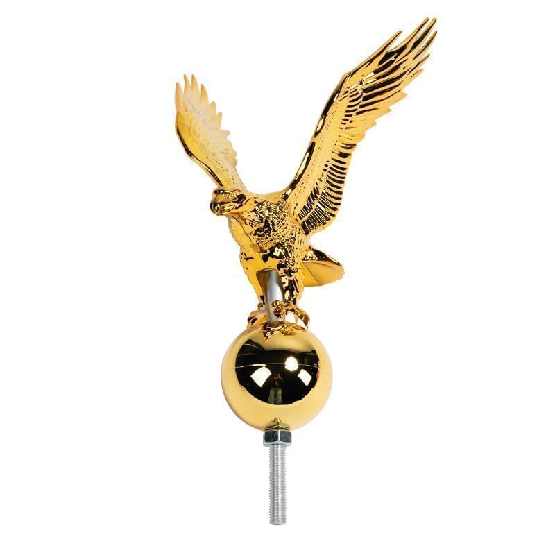 Gold Eagle Flagpole Topper with Ball -Compatible with Residential Flag Pole