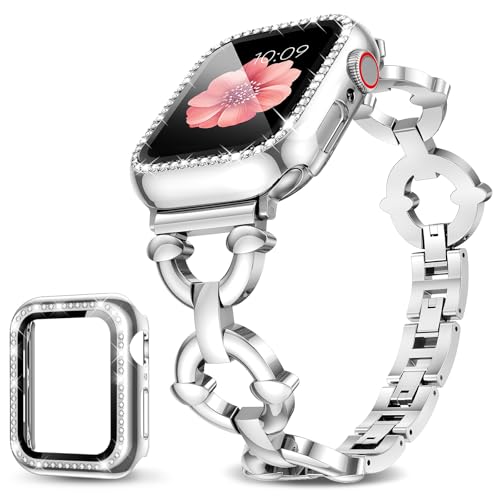 Mesime Apple Watch�p�o���h 38mm 40mm 41mm 42mm 44mm 45mm 46mm ���f�B�[�X �L���L������W���G���[�o���h �����K���X�X�N���[���v���e�N�^�[�P�[�X�t�� iWatch�V���[�Y11/10/9/8/7/6/5/4
