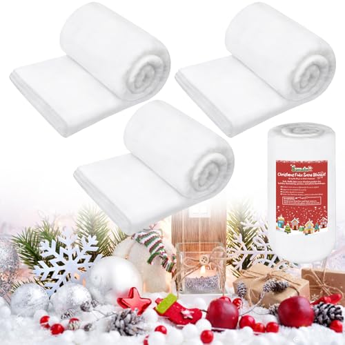 Sunwinx 3 Pack 3 x 8 Ft Fake Snow Blanket
