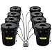 VEVOR DWC Hydroponic System, 5 Gallon 8 Buckets, Deep Water Culture Growing Bucket, Hydroponics Grow Kit with Pump, Air Stone and Water Level Device, for Indoor/Outdoor Leafy Vegetables