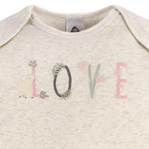 Image of Gerber Baby Girls 4-Pack Sleeper Gown - Soft Cotton Newborn Nightgowns, Elastic Hem Sleepwear Set for Infant Girls