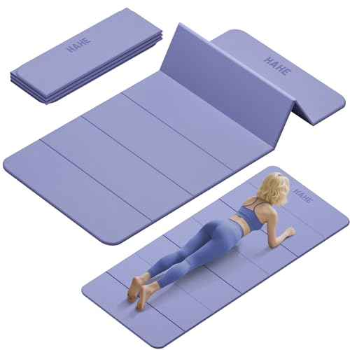 Foldable Yoga Mat,74"Lx32"Wx1/3"Thick,Folding Exercise Mat,Non-slip Wide Pilates Mats for Home