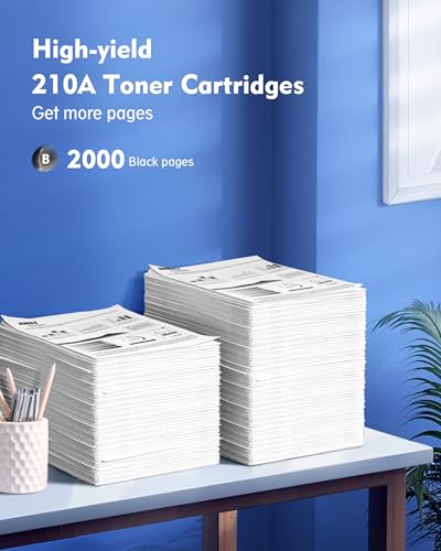 Image of 210A Toner Cartridges with Chip Replacement for HP 210A 210X, Works for HP Color LaserJet Pro MFP 4301fdw Wireless Printer, MFP Pro 4301fdn 4201dw 4201dn,Color Pro MFP 4301 4201 Printer (2 Pack)