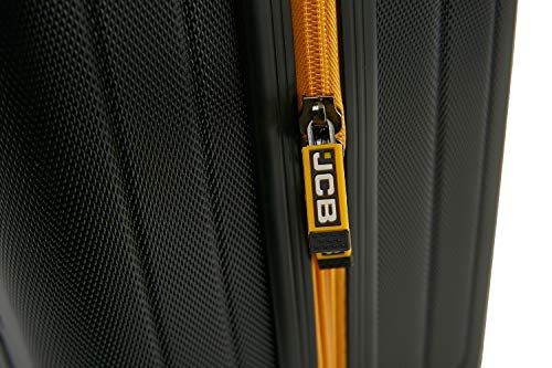Image of JCB - Luggage Trolley, Black, 20 Inch, Hard Case, ABS Plastic, Water Resistant, 4 Spinner Wheels, Number Lock, Loaded Interior, 30L Capacity