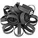AIWOQI Rubber Bands Size#82 Black 65 Pieces Heavy Duty Wide Industrial Strong Elastic Rubber Bands for Office Supplies Survival Camping Biking Fishing Tactical