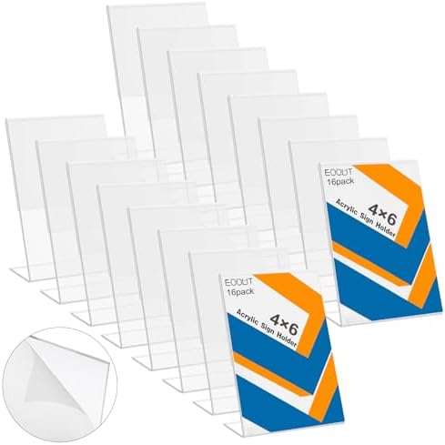 8 Sided Tabletop Sign Holder 4" X 6" For Displaying Menus Promotional Flyers And Daily Specials In Cafes And Restaurants Clear Acrylic By Marketing Holders - View #6