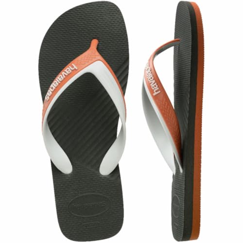 Chinelo Havaianas Dual Masculino (Verde Olive, BR, Adulto, Faixa Numérico, M, 41, 42)