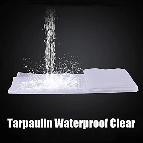 Lona transparente resistente al agua 1x1m impermeable ligera 4