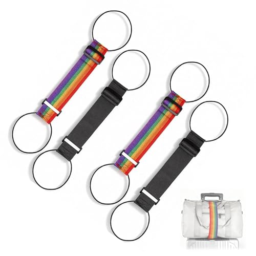 Image of 4-Piece Set Luggage Straps, Travel Essentials for Baggage Security, Durable Fastening Straps with Adjustable Buckles, Multipurpose Binding Solutions for Various Luggage Sizes