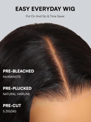 Image of Beauty Forever Pre Everything Glueless Front Black to Caramel Blonde Ombre Brown Body Wave Human Hair Drawstring Wig Pre Plucked Pre Cut 13x4 Loose Wave Bye Bye Knots Ready to Wear Frontal Wig 16inch