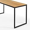 Zinus Jennifer Tavolo da scrivania 160x61x73 cm - Scrivania da ufficio in metallo e legno - Tavolo multiuso - Marrone chiaro e nero #3