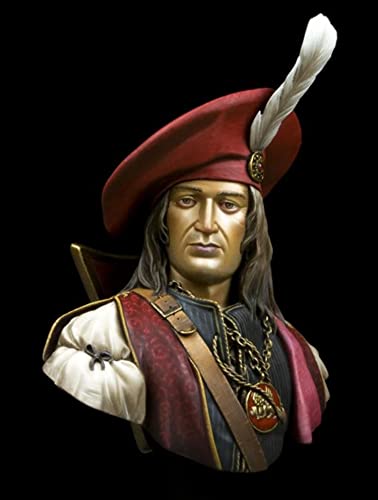 Figura de resina sin pintar y sin montar Venetian Admiral Bust 1:10 miniatura 1
