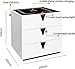 AOKLEY Bedside Smart Bedside Table w/Wireless Charging, USB Port, Dimmable Led Light, Tempered Glass Touch Modern Minimalist Nightstand Table Bedroom Living Room Storage Locker Night Stand, Left