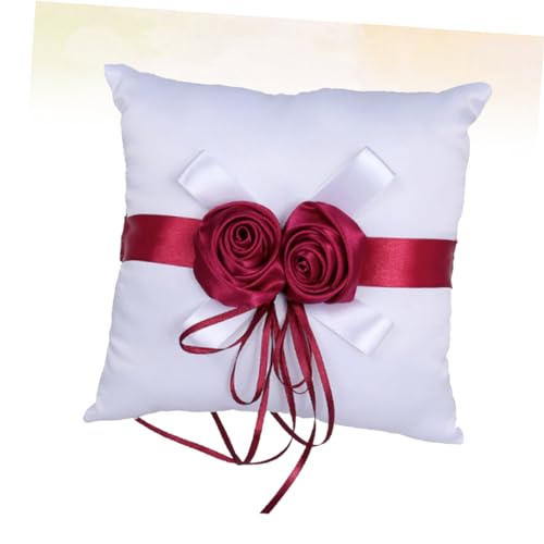 Ciieeo Portable Cojín Del Anillo De Bodas Pescadilla Anillo De Bodas De Encaje Almohada Decorativa Blanca Cojín De Encaje Para Alianzas Elegance Niña De Las Flores Novia