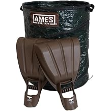 AMES Leaf Scoops Hand Rake Set with Collapsible Pop-Up Garden Waste Bag for Collecting Leaves, Mulch and Debris