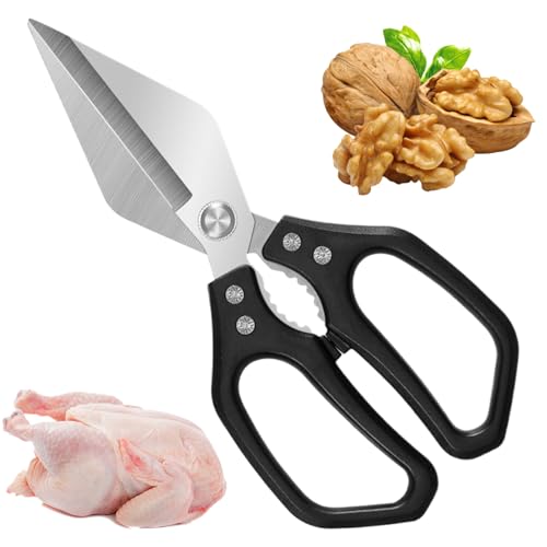 Tijeras de cocina - Tijeras de aves de corral de acero inoxidable,Herramienta de corte multifunción para coser tela papel cocina ensalada carne preparación de alimentos jardín aves de corral artesanía