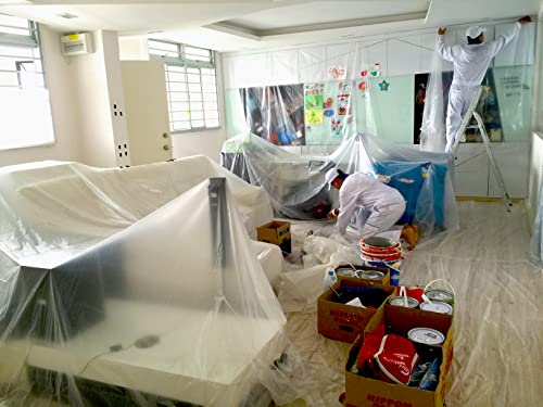 Plastic Sheeting (10' X 25') Long, 6 Mil Poly Sheeting Polyethylene Film, Heavy Duty Greenhouse Plastic Sheeting #TOP4