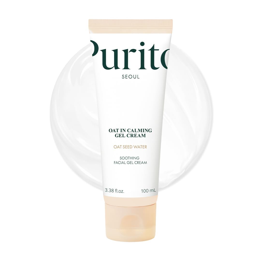 PURITO Oat In Calming Gel Cream | Soothing solution for Sensitive Skin | Lightweight, Non-Comedogenic, Fragrance-Free, Vegan & Cruelty-free | Korean Skincare, 100mL 3.38 fl.oz