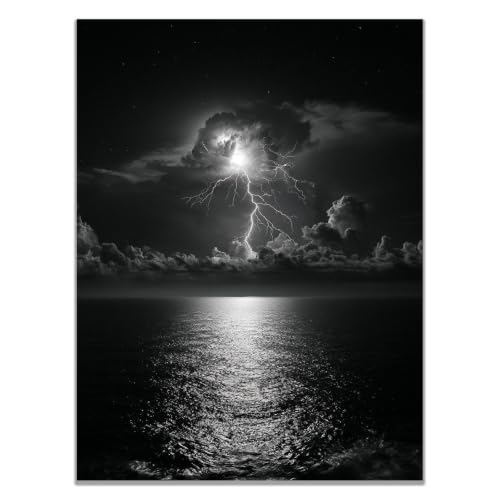 Pintura de lienzo abstracto en blanco y negro de 40x60cm para decoración de salón moderno