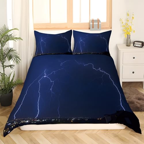 Housse de couette 240 x 260 cm en microfibre douce anti-plis avec fermeture éclair - 3