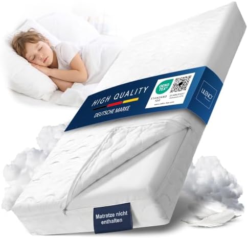 LILENO HOME Kinderbett Matratzenbezug 70x140 cm mit Reißverschluss | MATRATZE NICHT ENTHALTEN - waschbarer Matratzenschoner aus Microfaser - Schonbezug für Matratzen (rundum) Höhe