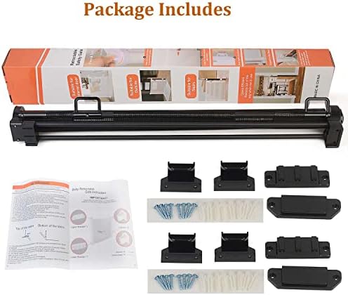 Retractable Baby Gate - Upgraded Stair Gates for Dogs, 150x86CM Stair Gates for Baby Safety Gates for Children Pets One Handed Silent Operation Dog Gate, Stair Gates for Baby/Pet Indoor Outdoor