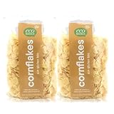 Pack 2 Cornflakes Sin Gluten EcoBasics Bio 200 g, cereales ecológicos crujientes para desayuno, con maíz 93%, azúcar de caña y maíz malteado, 400 g en total.