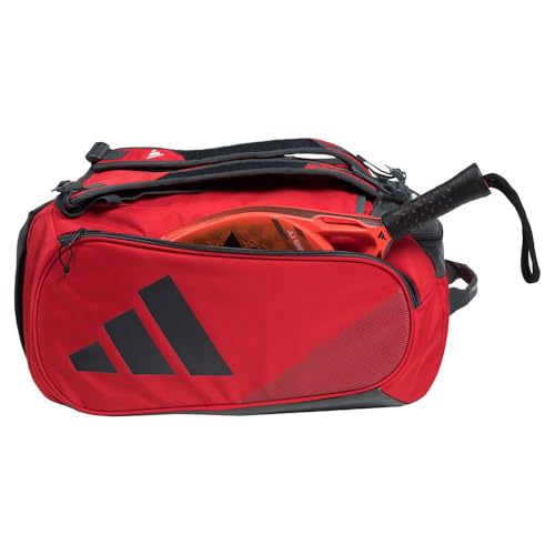 adidas Tour 3.3 Tennis Padel Racket Bag, Solar Red/Black, Red/Black, One Size, Modern