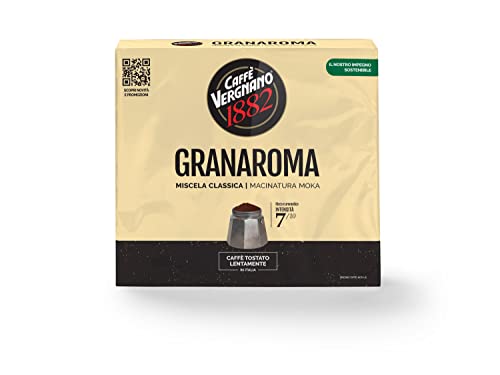 Caffè Vergnano 1882 Caffè Macinato Granaroma, 8 confezioni da 500 gr (totale 4 Kg)