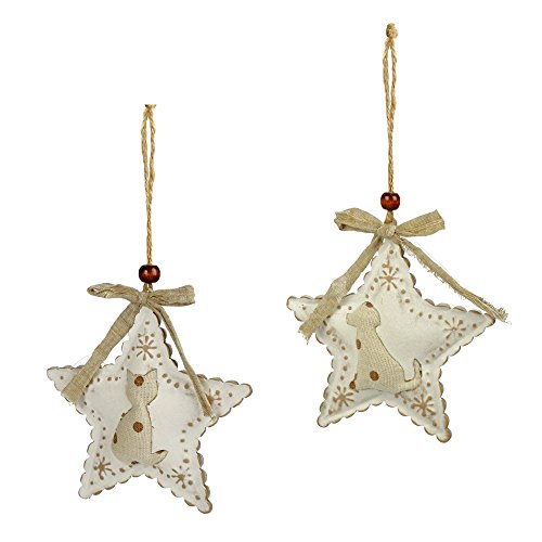 NETPROSHOP Beautiful Metal Hanger Christmas Tree Stars Hanger with Animal Design, Choice:Dog