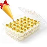 77L Deviled Egg Containers with Lid, (Set of 2), Plastic Deviled Egg Carrier Tray for 60 Eggs, Clear Storage Egg Holder for Refrigerator, Fridge Stackable Countertop Portable Egg Dispenser
