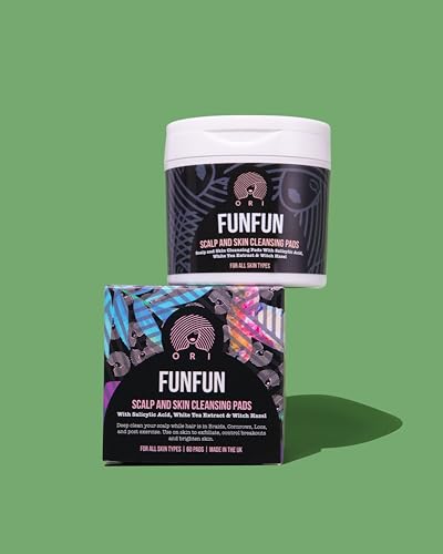ORI LIFESTYLE Funfun Almohadillas de limpieza para cuero cabelludo y piel, 60 unidades, con ácido salicílico y extracto de té blanco, para todo tipo de cabello y piel