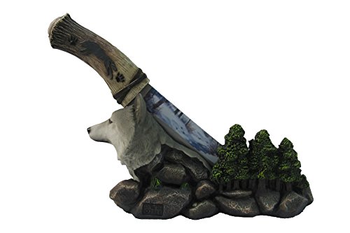 image for DWK - Wolf Spirit Blade - Rustic Wolf Snowy Mountain Forest Scene Stai