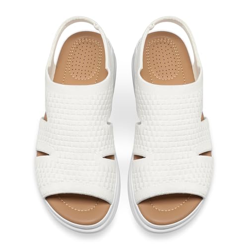 Image of mysoft Womens Comfortable Walking Sandals Slip On Air Cushion