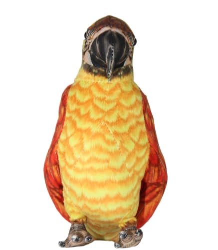 Image of Tickles Cute Parrot Soft Stuffed Plush Bird Toy for Kids Boys & Girls Birthday Gifts (Size: 30 cm Color: Red & Yellow)