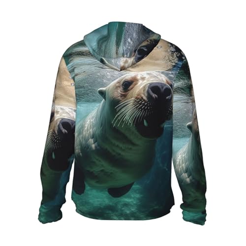 Chaqueta de Protección Solar para Hombre con Capucha y Cremallera miniatura 7