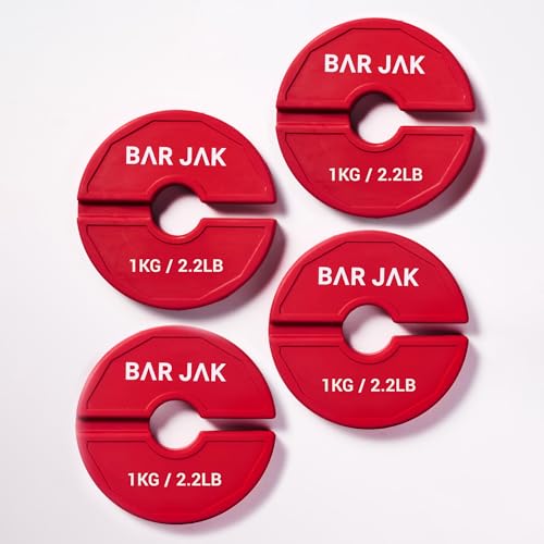 Bar Jak Micro Plates. 1 KG / 2.2 LBS Dumbell Fractional Weight Plate, x4 Pieces, Dumbell Weights, Kettlebell weights Training, Strength Training Micro Plates Weight Plate