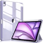 FINTIE Hybrid Case for iPad Air 11 Inch M4 (2026)/M3 (2025)/M2 (2024), iPad Air 5th/4th Generation (2022/2020) 10.9 Inch - Shockproof Slim Clear Acrylic Cover with Pencil Holder, Lilac Purple