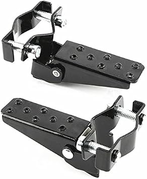 Motorcycle Passenger Footrest Universal Fit Black Rear Pedal 25-28mm