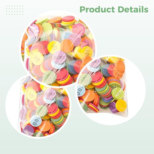Vestamore Round Counters for Early Math Concepts: 900 Pcs Place Value Discs, Eva Foam Math Manipulatives, Decimal Discs for Elementary, Homeschool Supplies, 11.8 X 5.9 X 2.4 in - Image 4