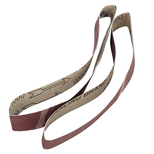 10pcs Cinta Abrasiva de Alumina Lixa Banda Moagem Polimento Lixa Tiras 533 * 30 (Conexão plana 800#)